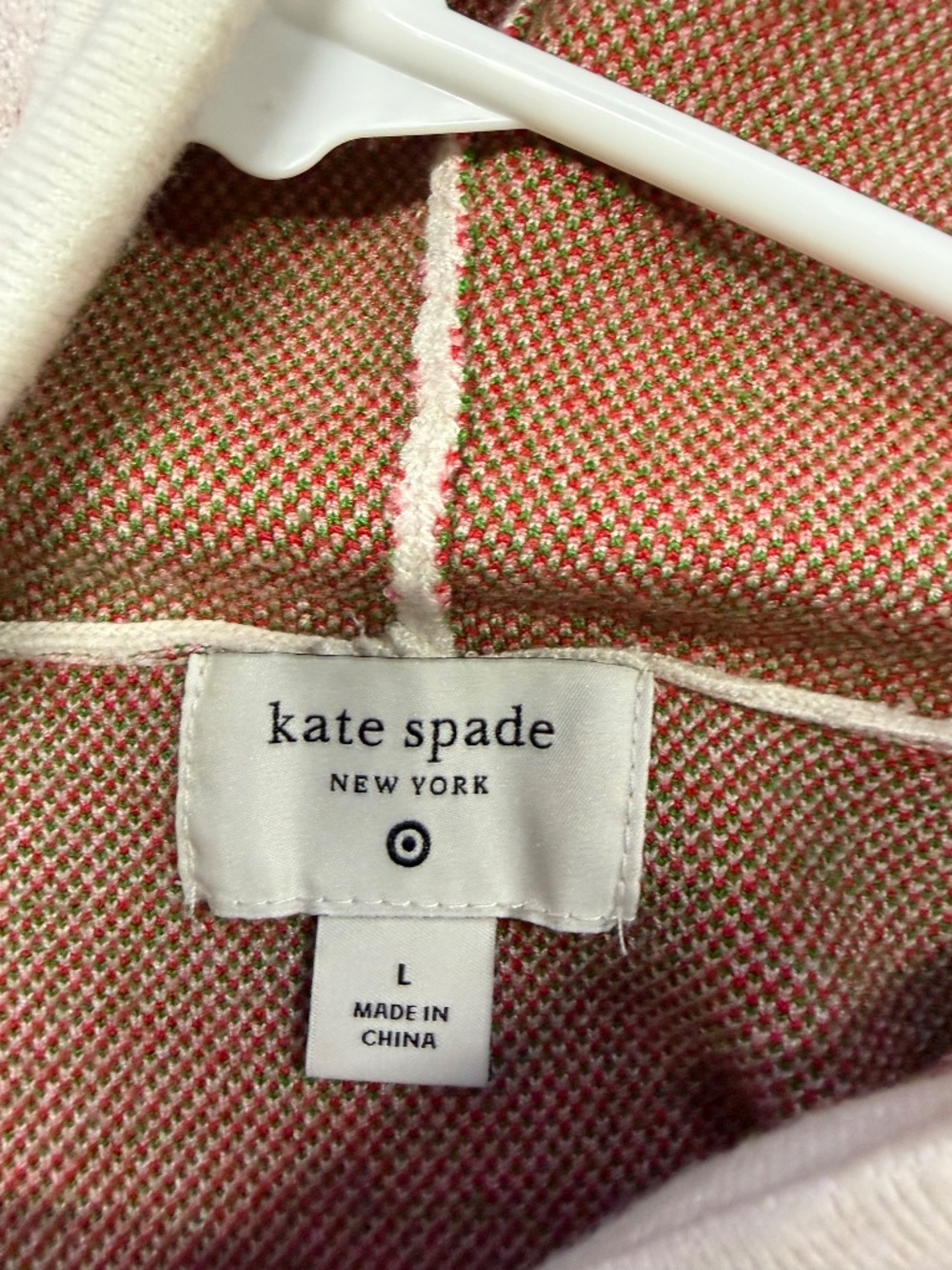 Kate Spade Strawberry hooded sweatshirt size large - Picture 3 of 3
